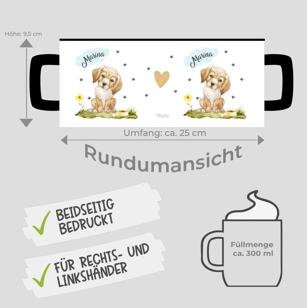 Keramik Tasse Mein bester Freund ist ein Golden Retriever personalisiert mit Wunschname - von Mikalino