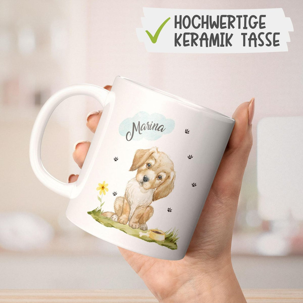 Keramik Tasse Mein bester Freund ist ein Golden Retriever personalisiert mit Wunschname - von Mikalino