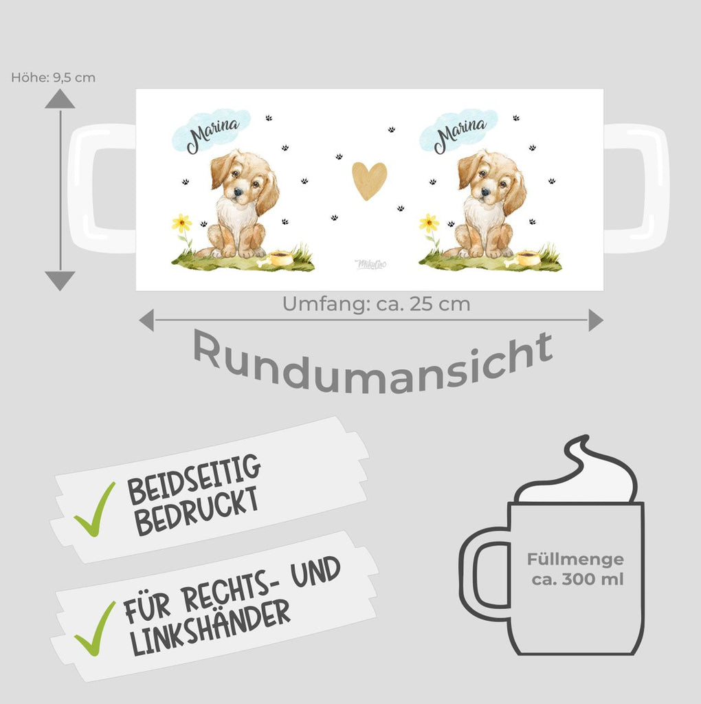 Keramik Tasse Mein bester Freund ist ein Golden Retriever personalisiert mit Wunschname - von Mikalino