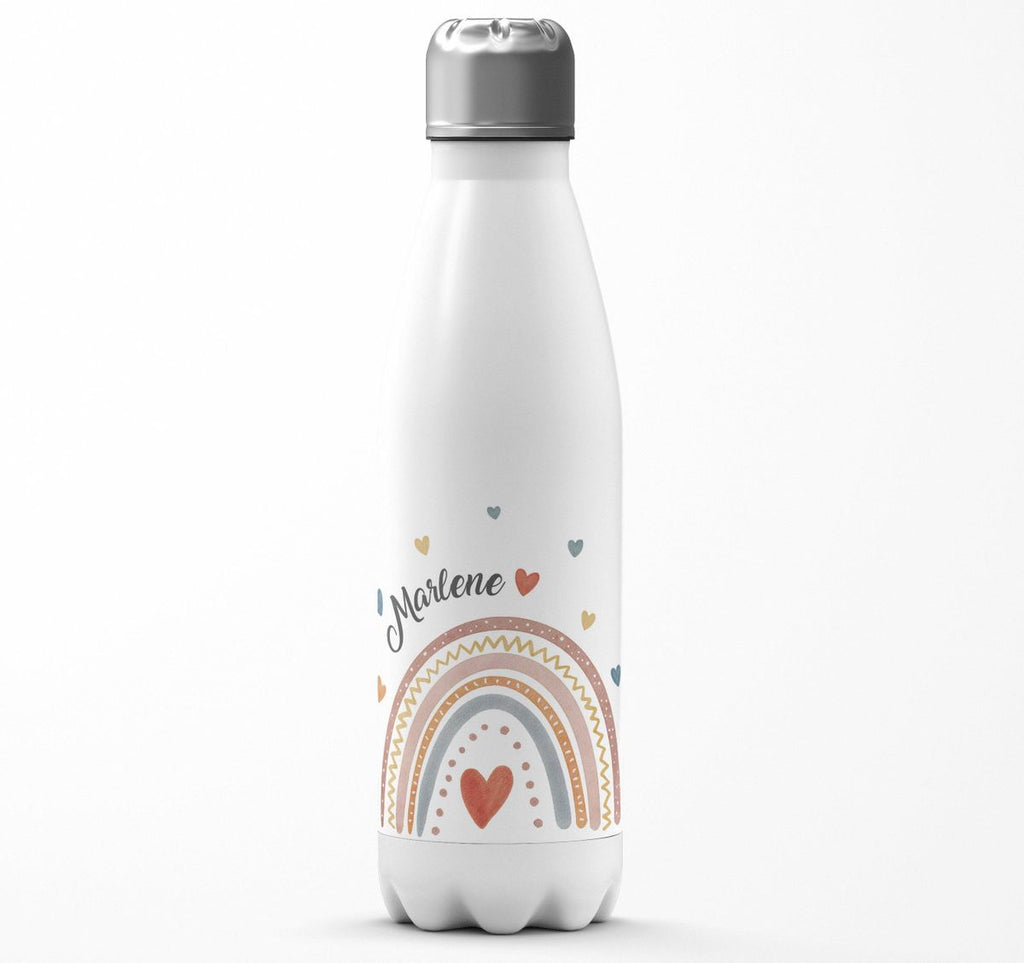 Thermo Trinkflasche Ein bunter Regenbogen Rainbow personalisiert mit Wunschname - von Mikalino