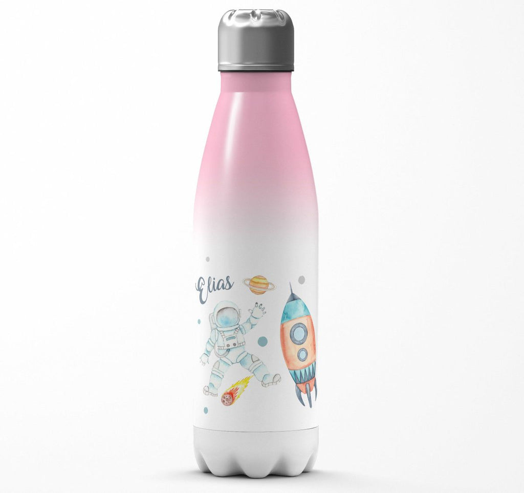 Thermo Trinkflasche Astronaut - ein Flug ins All personalisiert mit Wunschname - von Mikalino