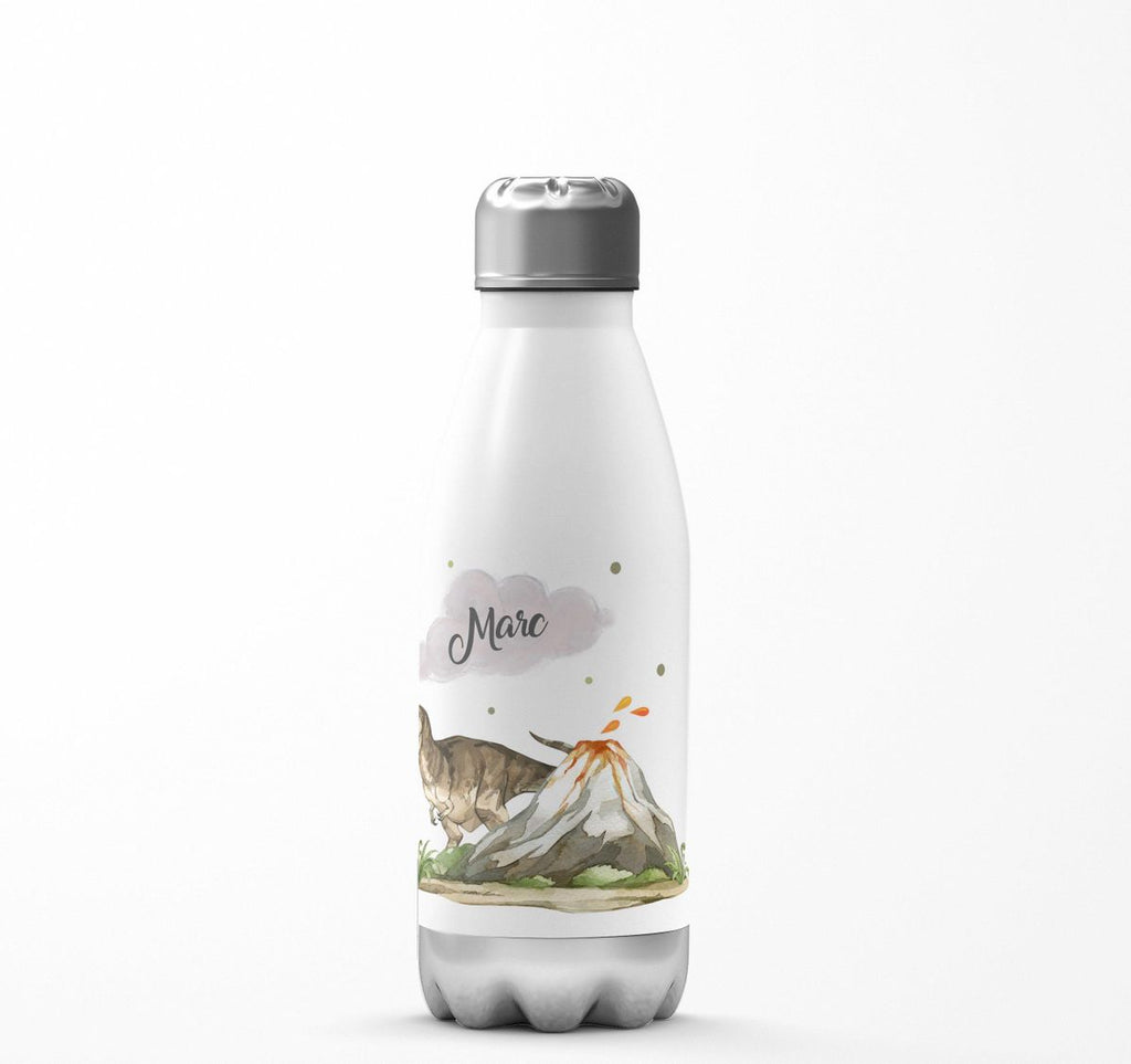 Thermo Trinkflasche Tyrannosaurus Rex personalisiert mit Wunschname - von Mikalino