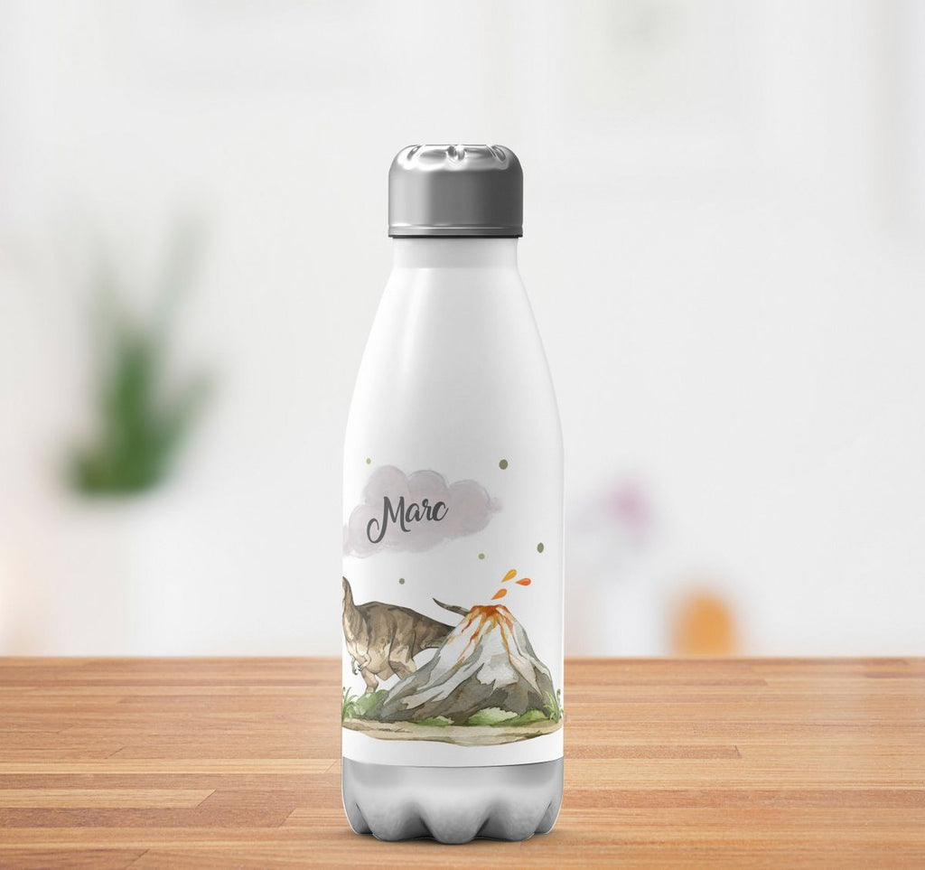 Thermo Trinkflasche Tyrannosaurus Rex personalisiert mit Wunschname - von Mikalino