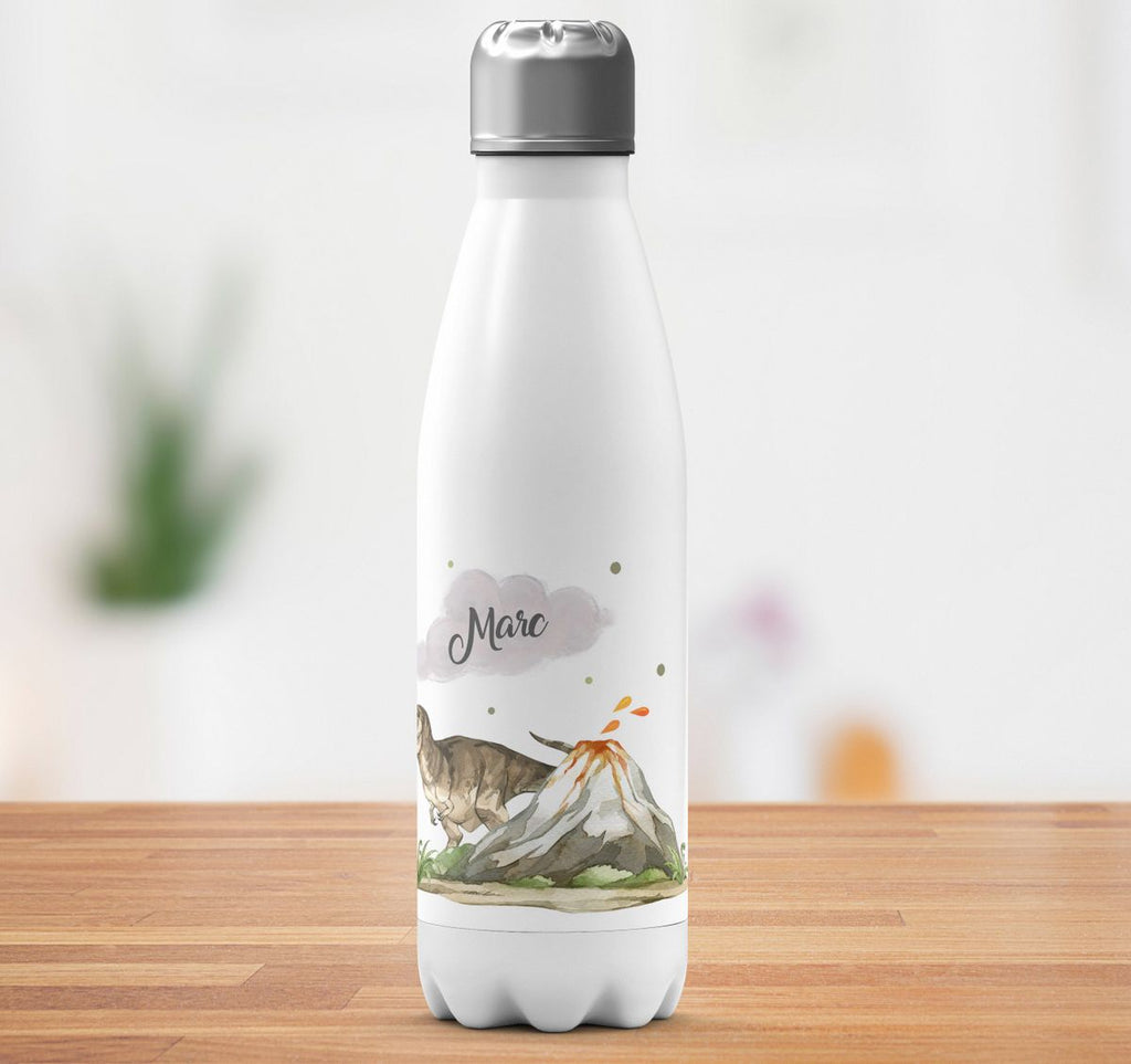 Thermo Trinkflasche Tyrannosaurus Rex personalisiert mit Wunschname - von Mikalino