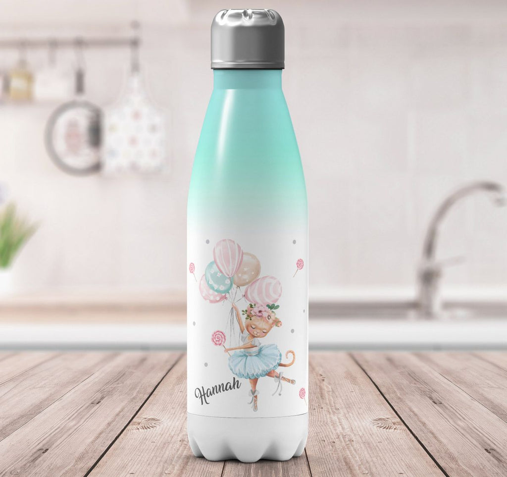 Thermo Trinkflasche Ballerina personalisiert mit Wunschname - von Mikalino