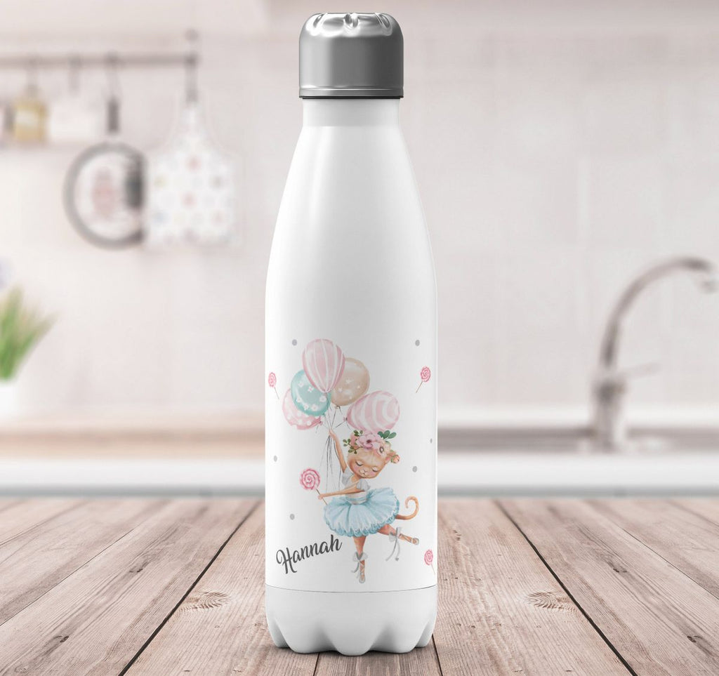 Thermo Trinkflasche Ballerina personalisiert mit Wunschname - von Mikalino