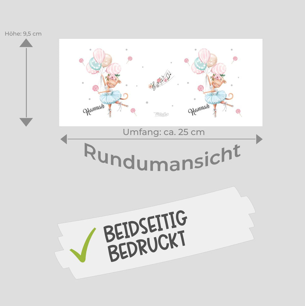 Kinder Spardose Ballerina personalisiert mit Wunschname - von Mikalino