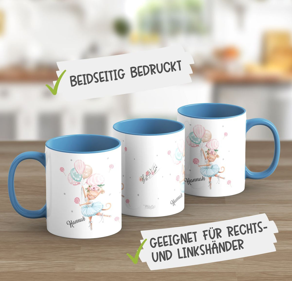 Keramik Tasse Ballerina personalisiert mit Wunschname - von Mikalino