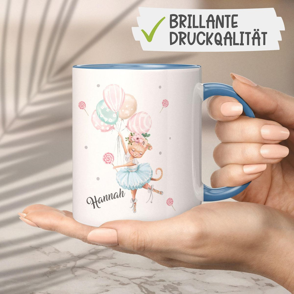 Keramik Tasse Ballerina personalisiert mit Wunschname - von Mikalino