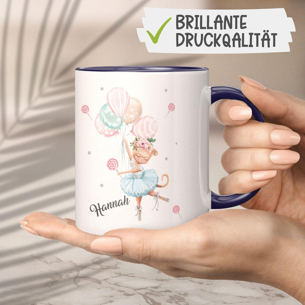 Keramik Tasse Ballerina personalisiert mit Wunschname - von Mikalino