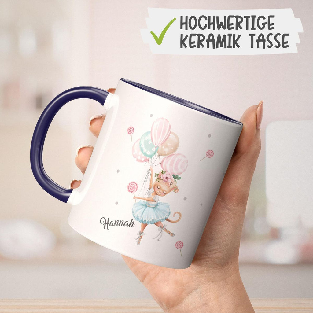 Keramik Tasse Ballerina personalisiert mit Wunschname - von Mikalino