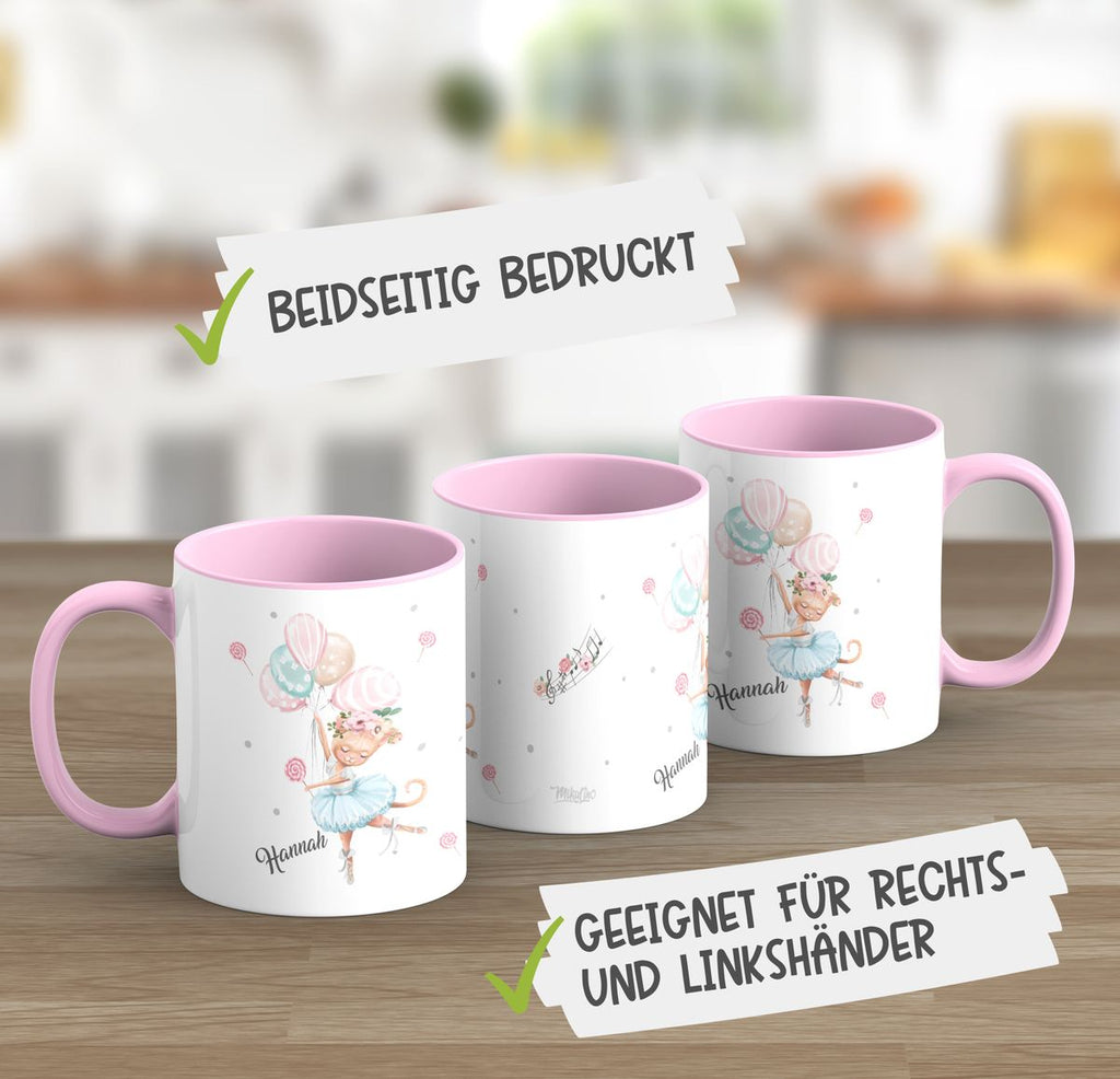 Keramik Tasse Ballerina personalisiert mit Wunschname - von Mikalino