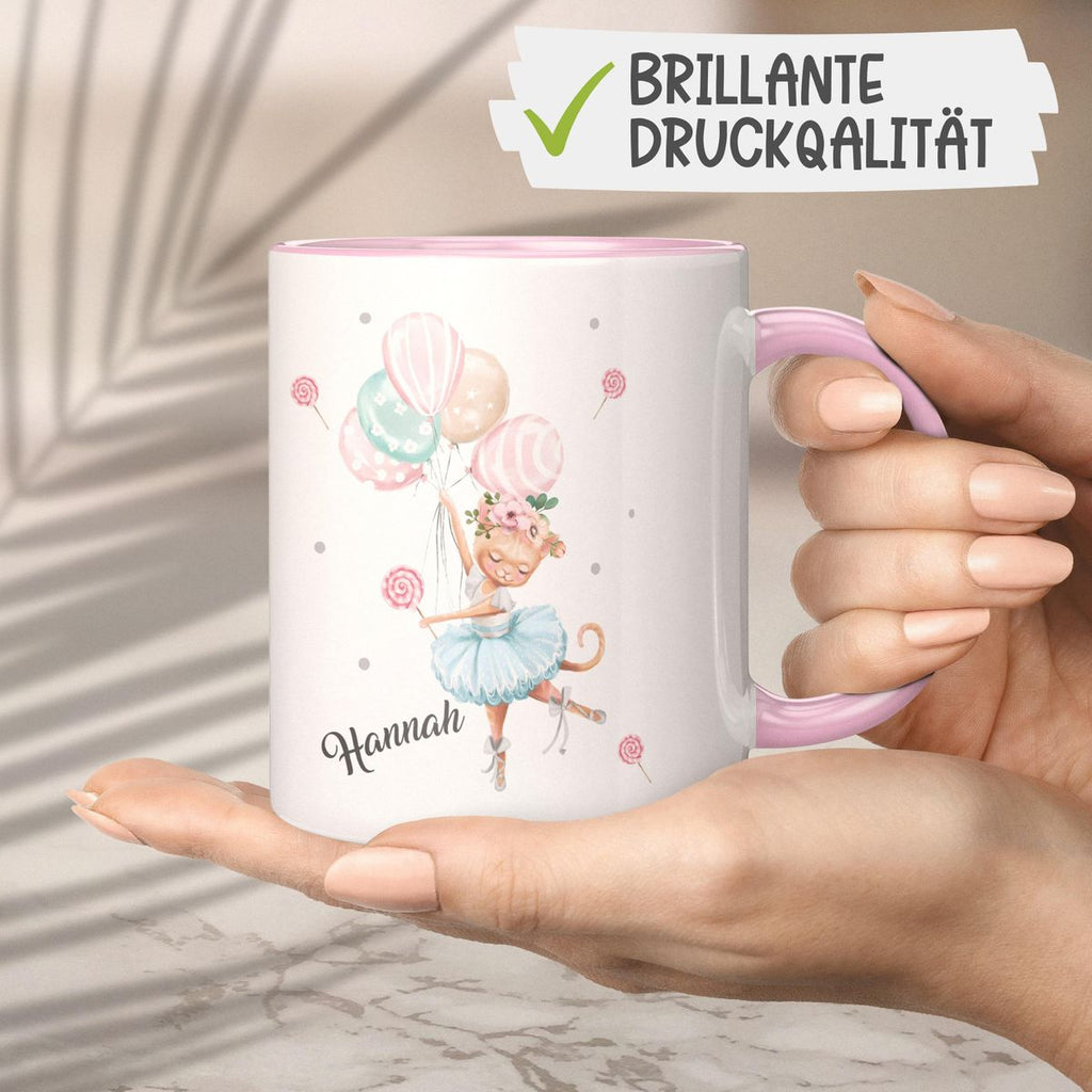 Keramik Tasse Ballerina personalisiert mit Wunschname - von Mikalino