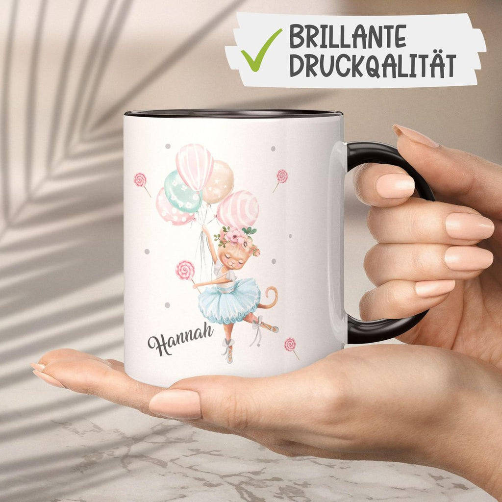 Keramik Tasse Ballerina personalisiert mit Wunschname - von Mikalino