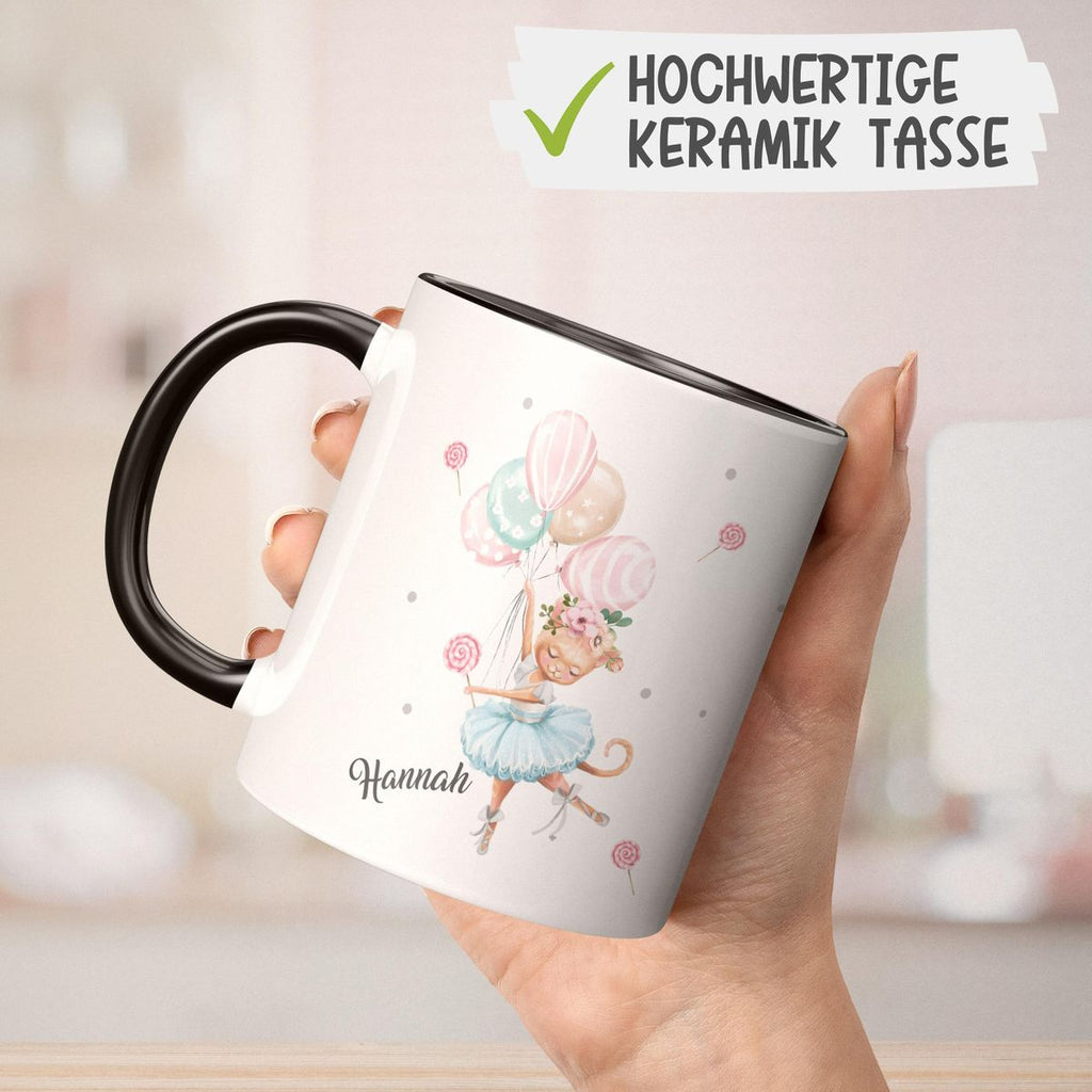 Keramik Tasse Ballerina personalisiert mit Wunschname - von Mikalino