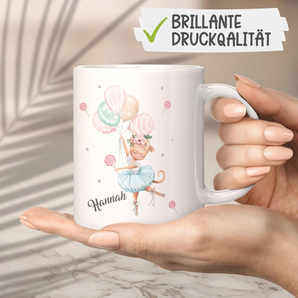 Keramik Tasse Ballerina personalisiert mit Wunschname - von Mikalino