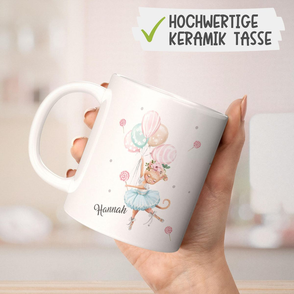 Keramik Tasse Ballerina personalisiert mit Wunschname - von Mikalino