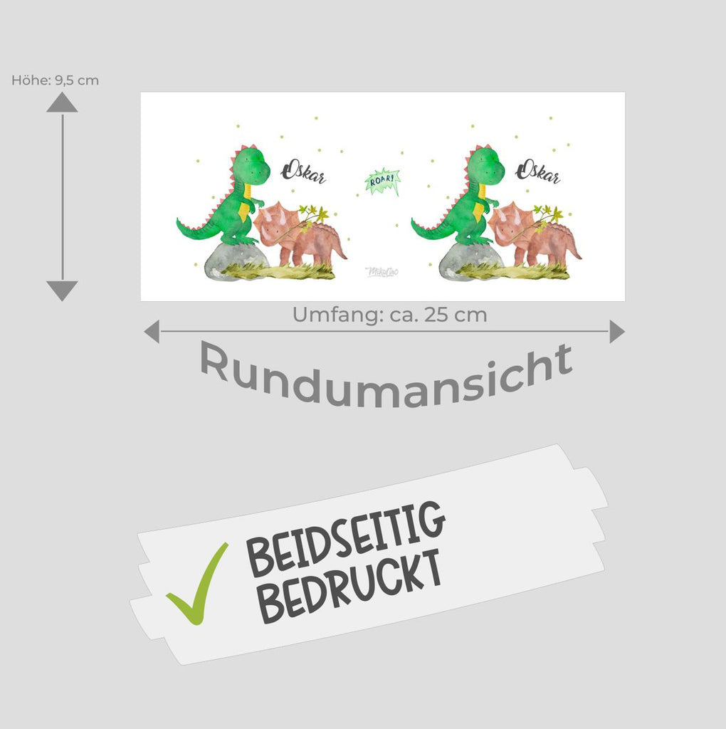 Kinder Spardose Dinosaurier personalisiert mit Wunschname - von Mikalino