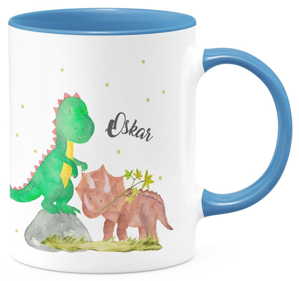 Keramik Tasse Dinosaurier personalisiert mit Wunschname - von Mikalino