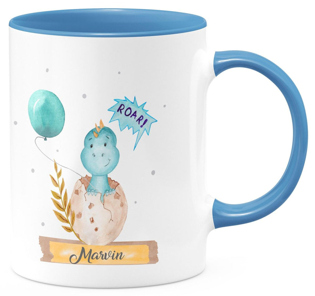 Keramik Tasse Dino Baby personalisiert mit Wunschname - von Mikalino