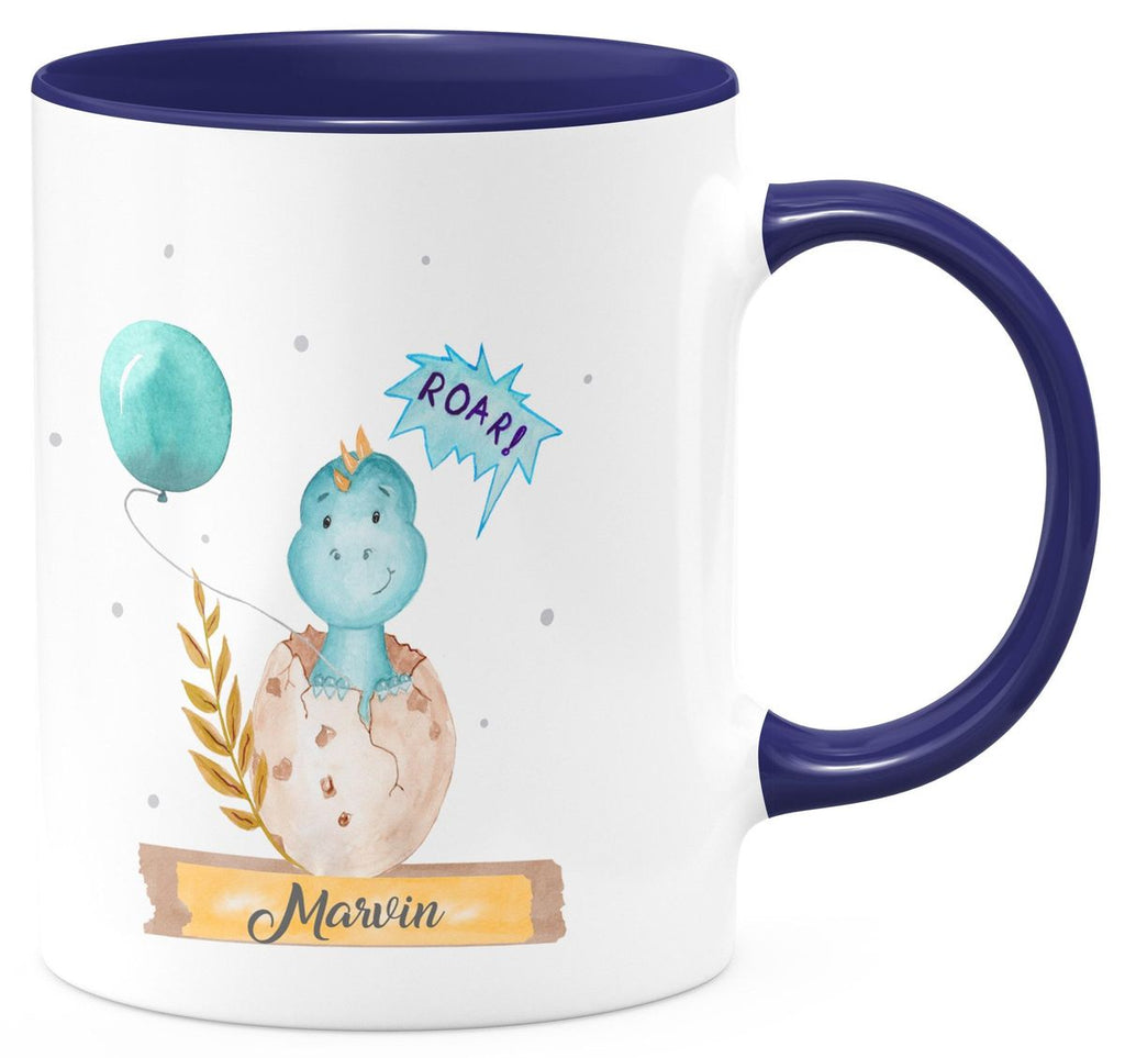 Keramik Tasse Dino Baby personalisiert mit Wunschname - von Mikalino