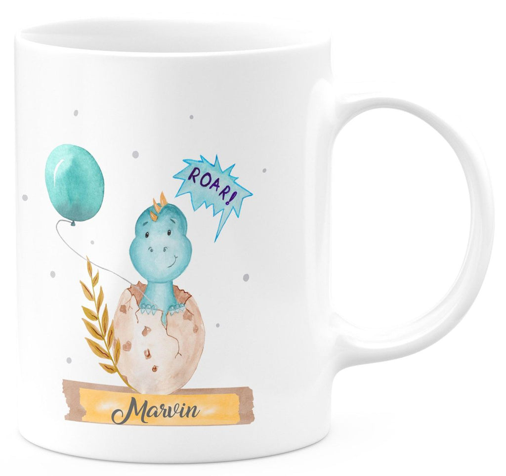 Keramik Tasse Dino Baby personalisiert mit Wunschname - von Mikalino