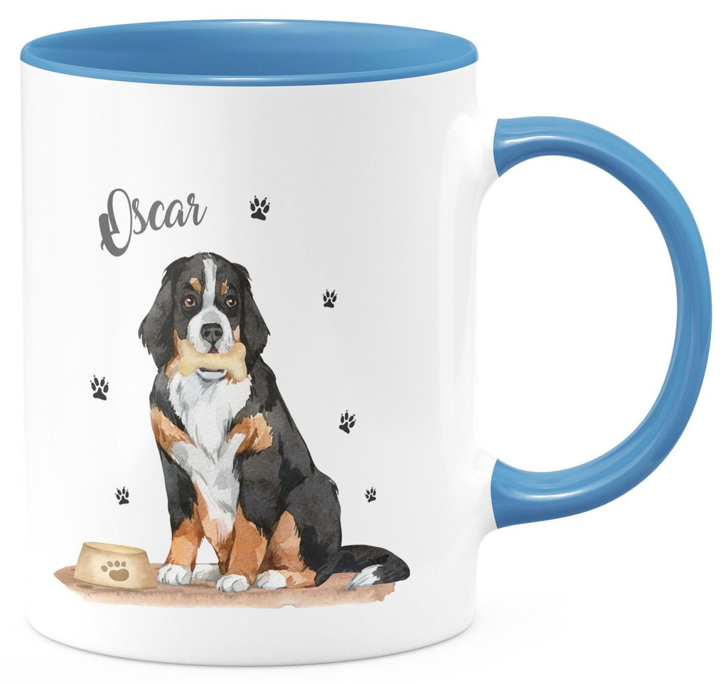 Keramik Tasse Süßer Hund personalisiert mit Wunschname - von Mikalino