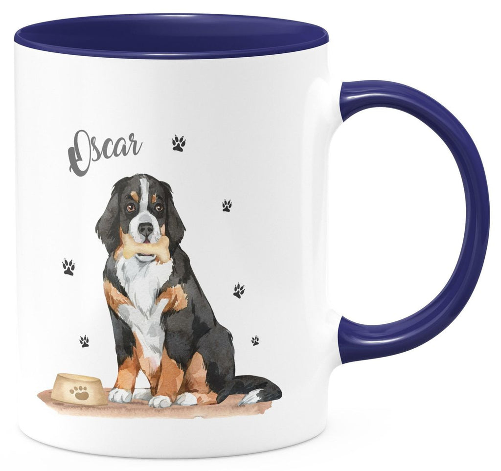 Keramik Tasse Süßer Hund personalisiert mit Wunschname - von Mikalino