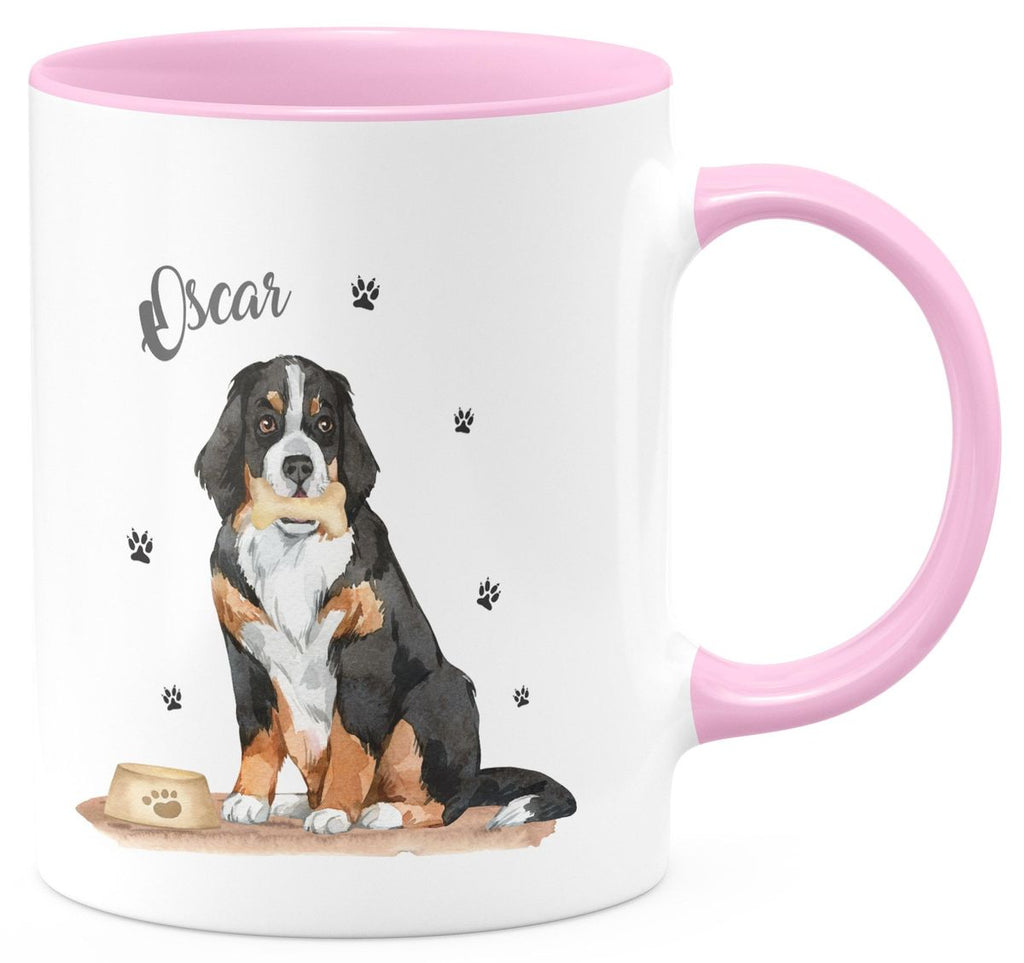 Keramik Tasse Süßer Hund personalisiert mit Wunschname - von Mikalino