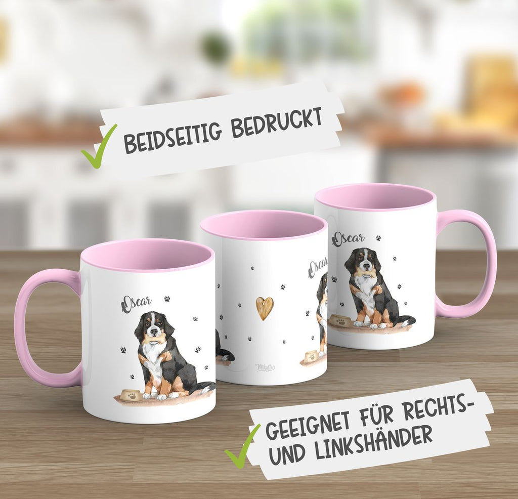 Keramik Tasse Süßer Hund personalisiert mit Wunschname - von Mikalino