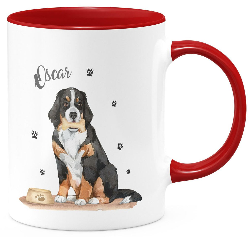 Keramik Tasse Süßer Hund personalisiert mit Wunschname - von Mikalino