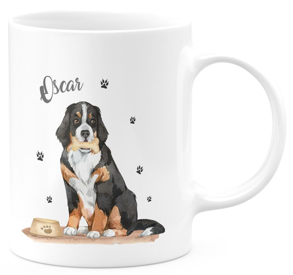 Keramik Tasse Süßer Hund personalisiert mit Wunschname - von Mikalino