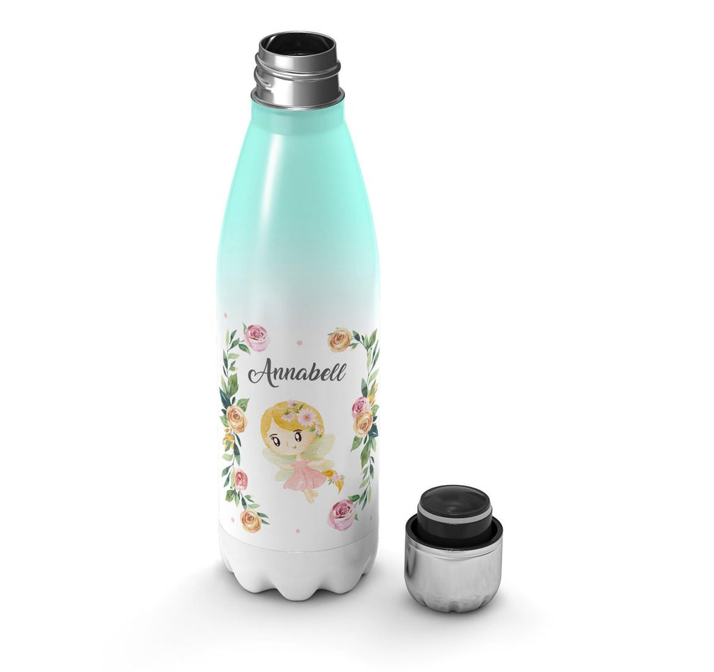 Thermo Trinkflasche Blumenfee personalisiert mit Wunschname - von Mikalino