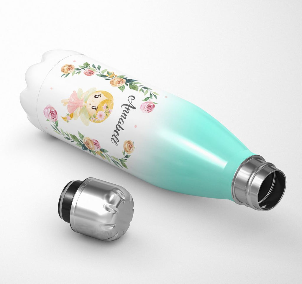 Thermo Trinkflasche Blumenfee personalisiert mit Wunschname - von Mikalino