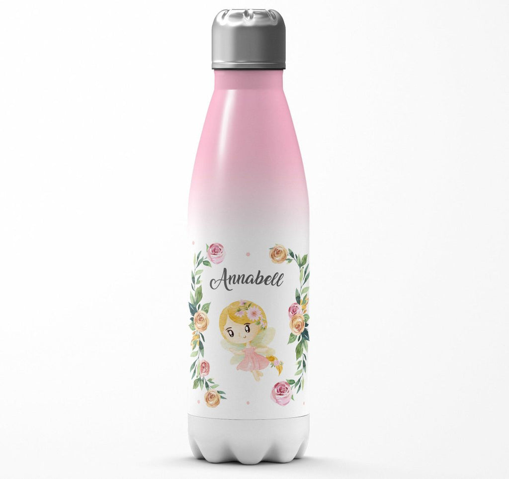 Thermo Trinkflasche Blumenfee personalisiert mit Wunschname - von Mikalino