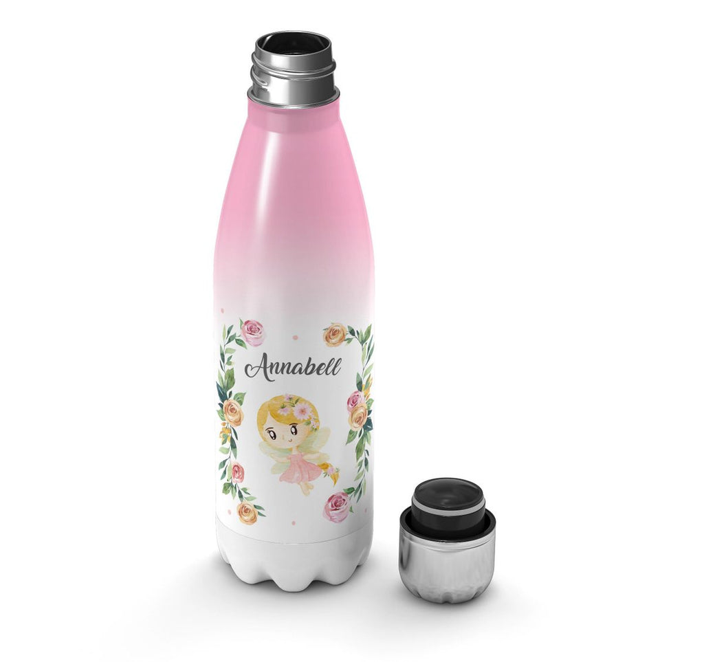 Thermo Trinkflasche Blumenfee personalisiert mit Wunschname - von Mikalino