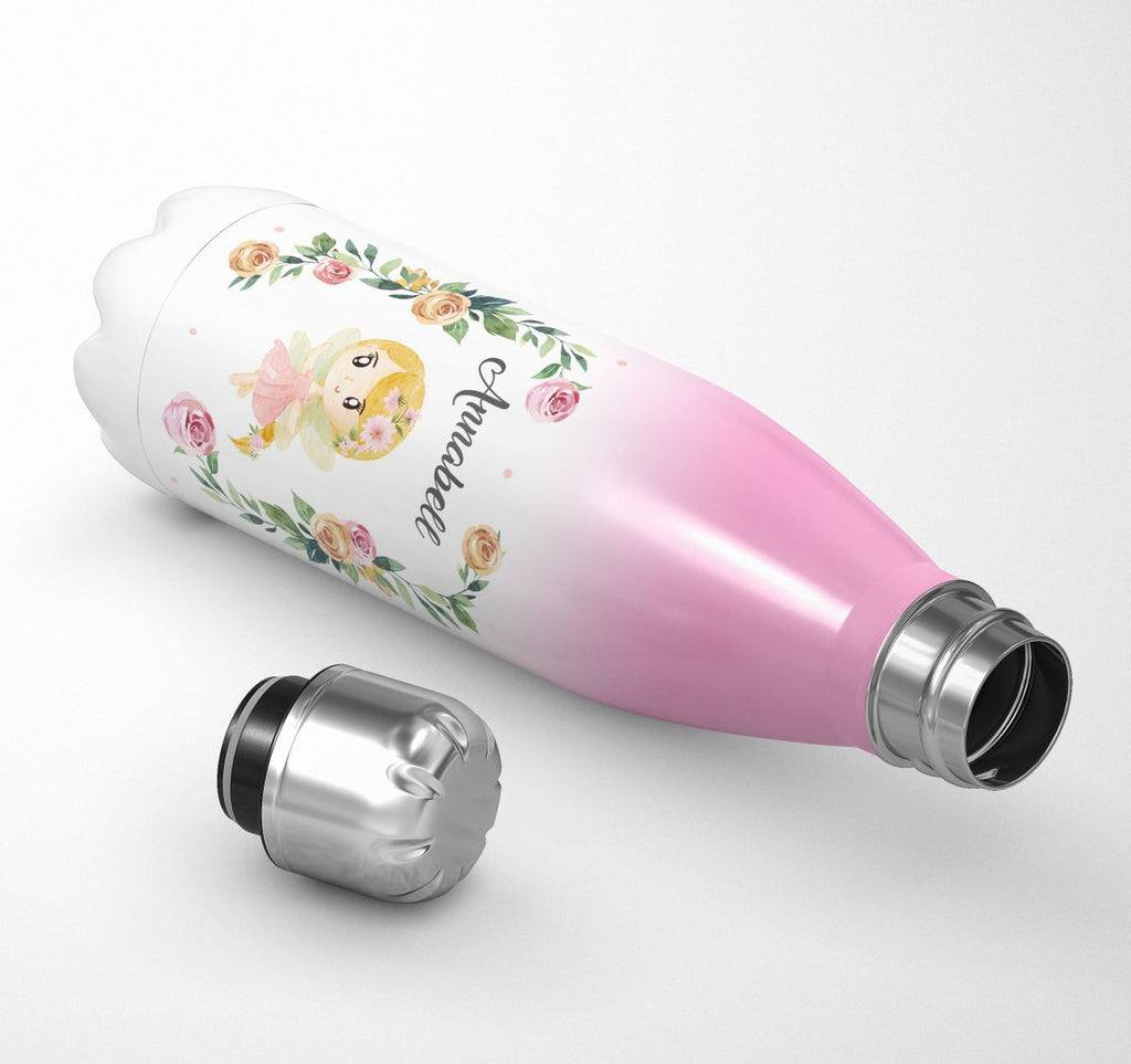 Thermo Trinkflasche Blumenfee personalisiert mit Wunschname - von Mikalino