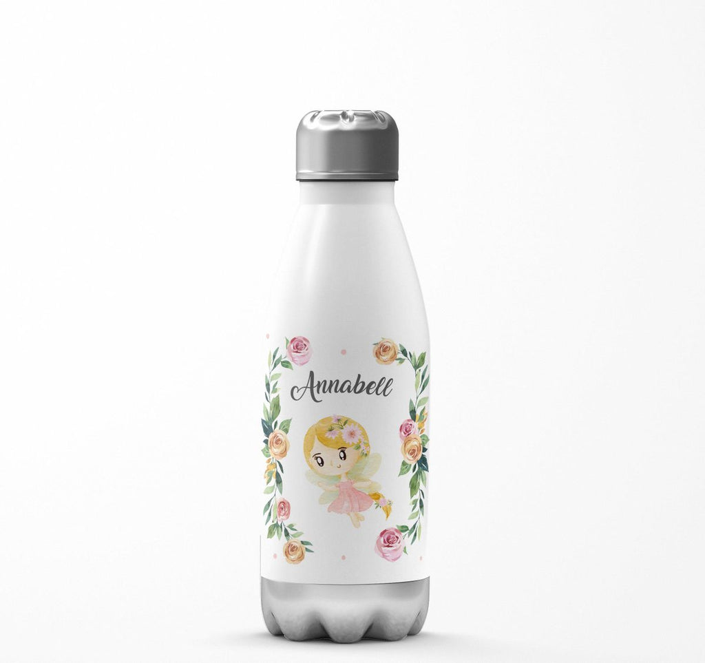 Thermo Trinkflasche Blumenfee personalisiert mit Wunschname - von Mikalino