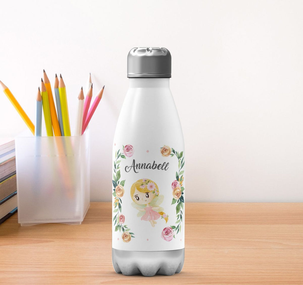 Thermo Trinkflasche Blumenfee personalisiert mit Wunschname - von Mikalino