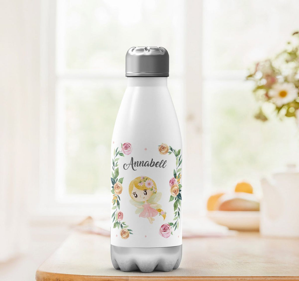 Thermo Trinkflasche Blumenfee personalisiert mit Wunschname - von Mikalino