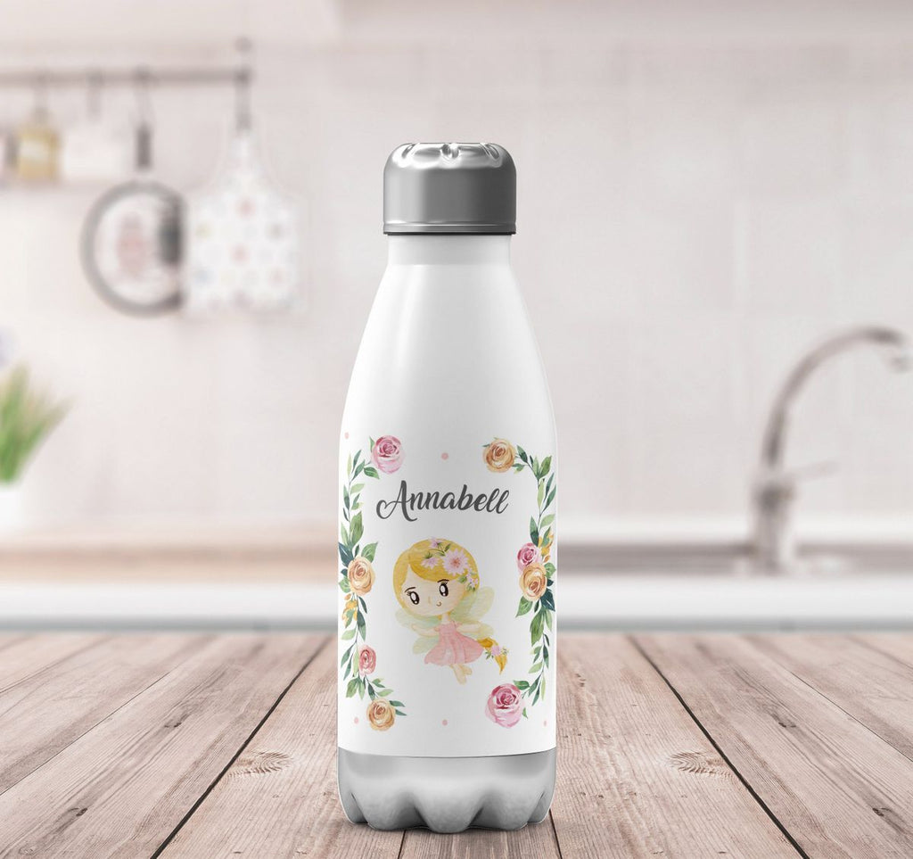 Thermo Trinkflasche Blumenfee personalisiert mit Wunschname - von Mikalino