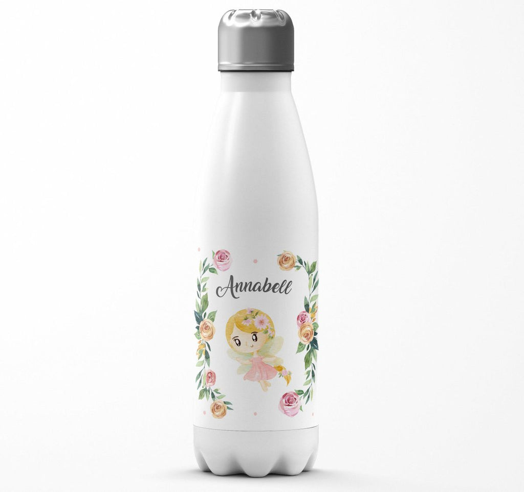 Thermo Trinkflasche Blumenfee personalisiert mit Wunschname - von Mikalino