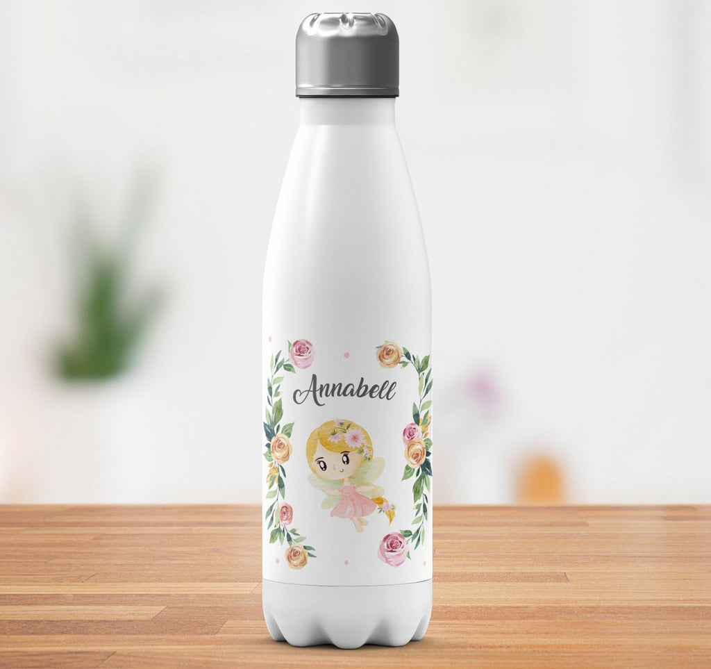 Thermo Trinkflasche Blumenfee personalisiert mit Wunschname - von Mikalino