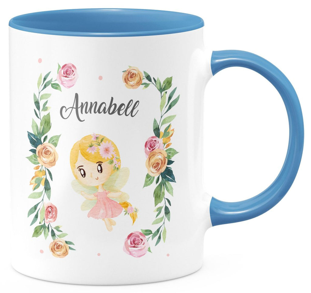 Keramik Tasse Blumenfee personalisiert mit Wunschname - von Mikalino