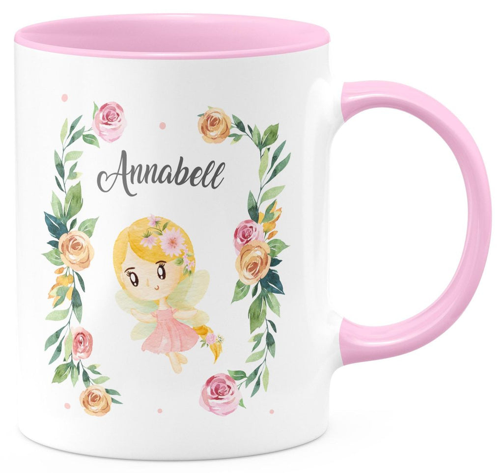 Keramik Tasse Blumenfee personalisiert mit Wunschname - von Mikalino