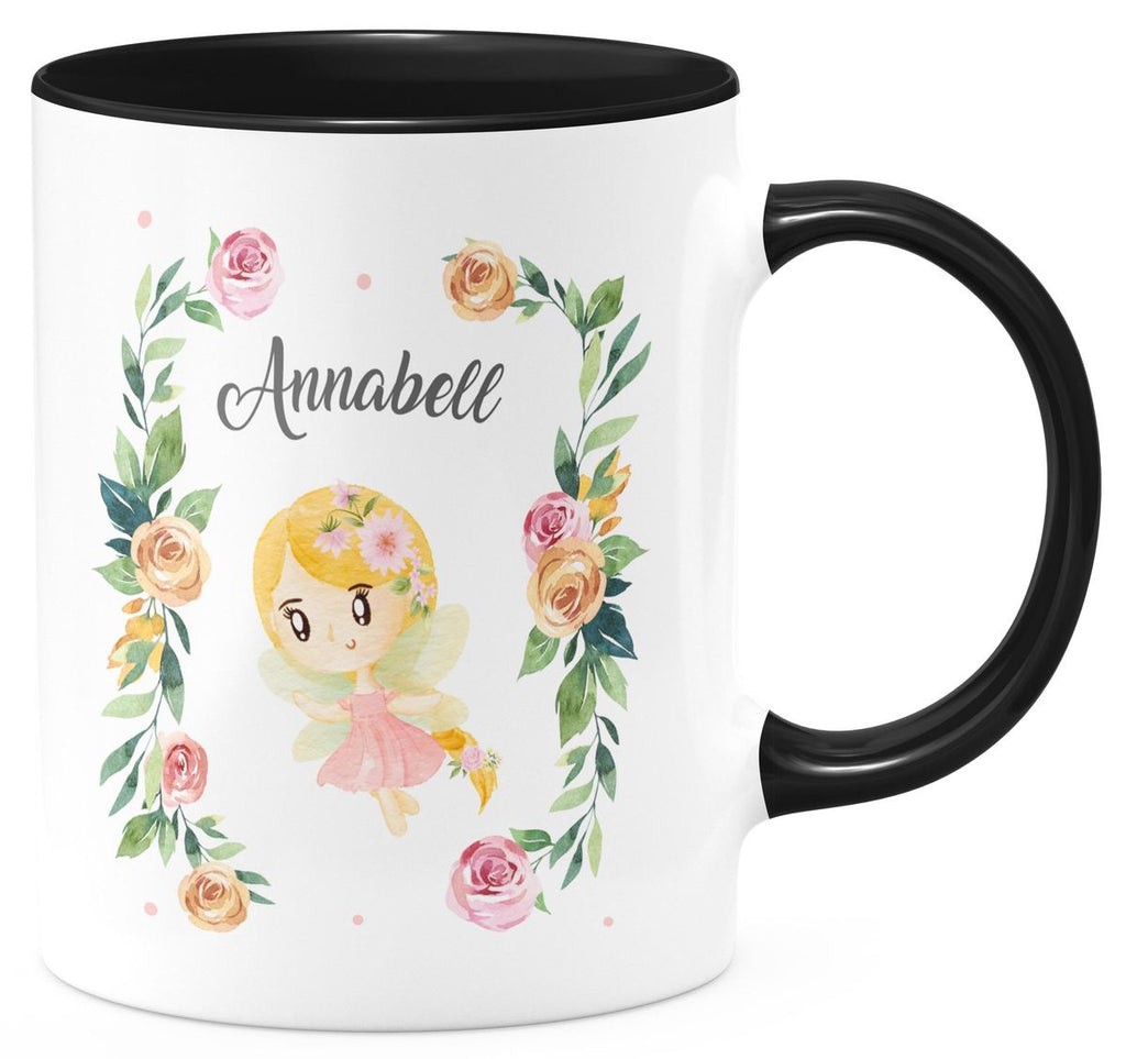 Keramik Tasse Blumenfee personalisiert mit Wunschname - von Mikalino