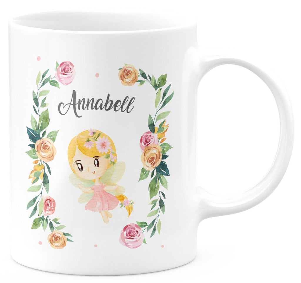 Keramik Tasse Blumenfee personalisiert mit Wunschname - von Mikalino