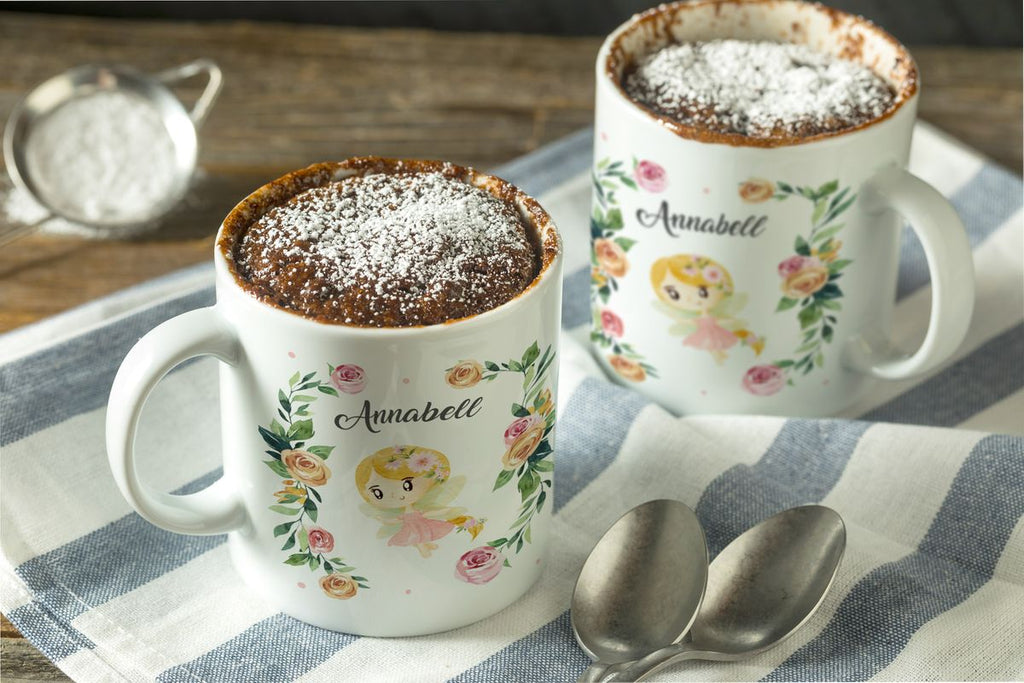 Keramik Tasse Blumenfee personalisiert mit Wunschname - von Mikalino