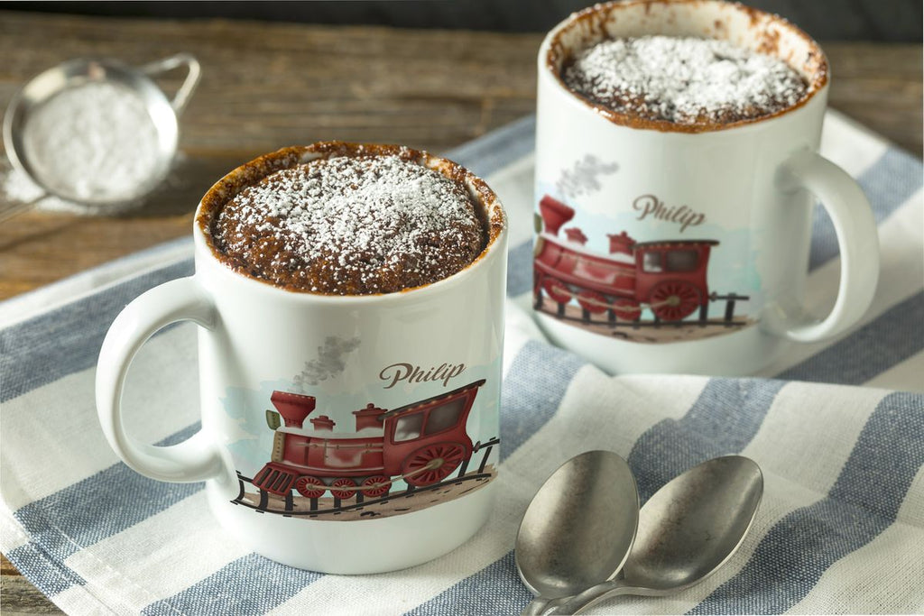 Keramik Tasse Dampflok personalisiert mit Wunschname - von Mikalino