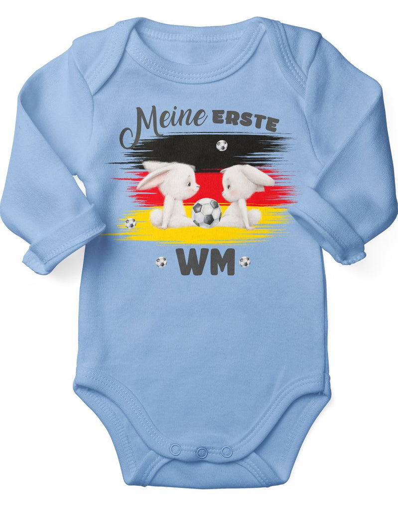 Babybody mit Spruch Meine erste Fussball WM Deutschland - von Mikalino